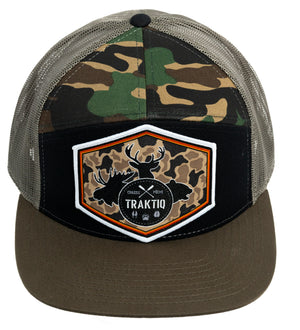 Casquette 7 panneaux logo camo vintage