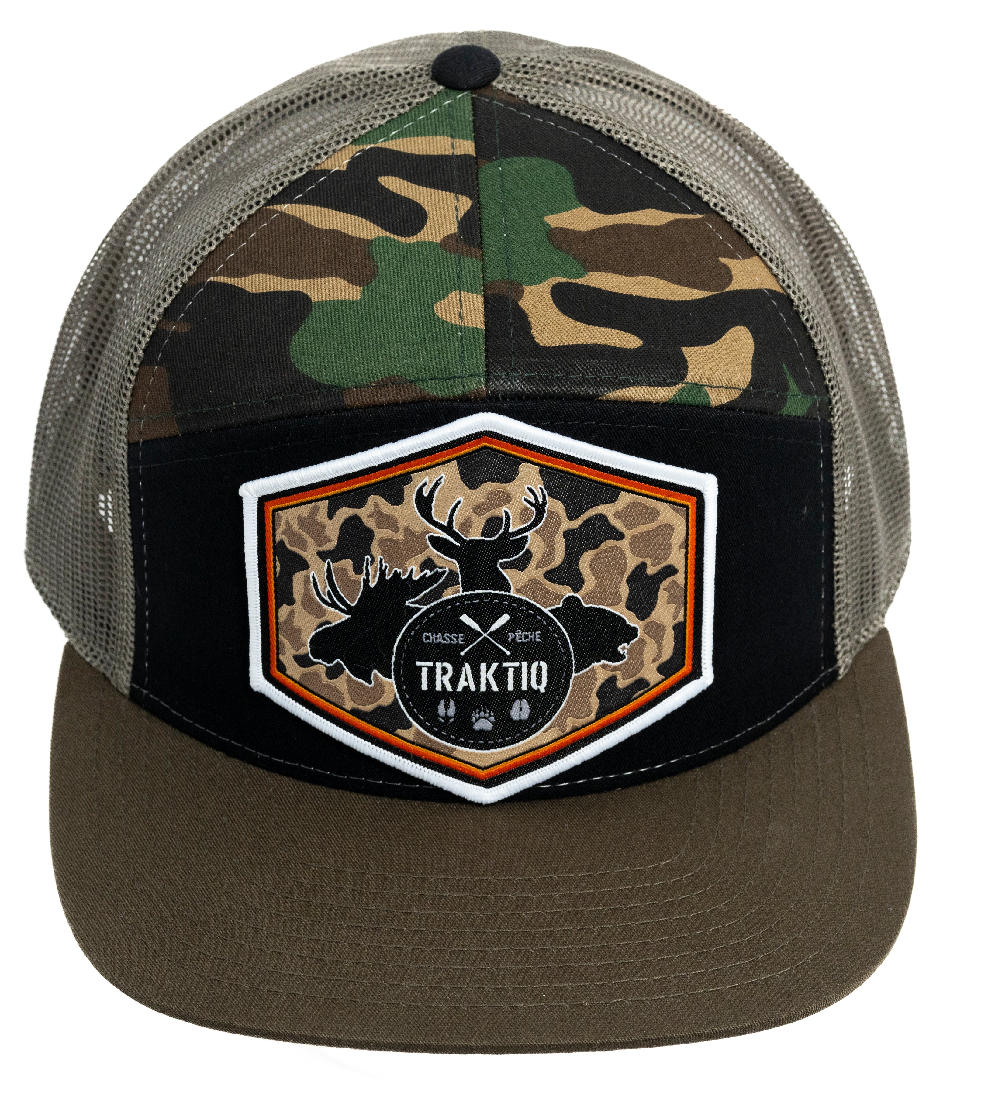 Casquette 7 panneaux logo camo vintage