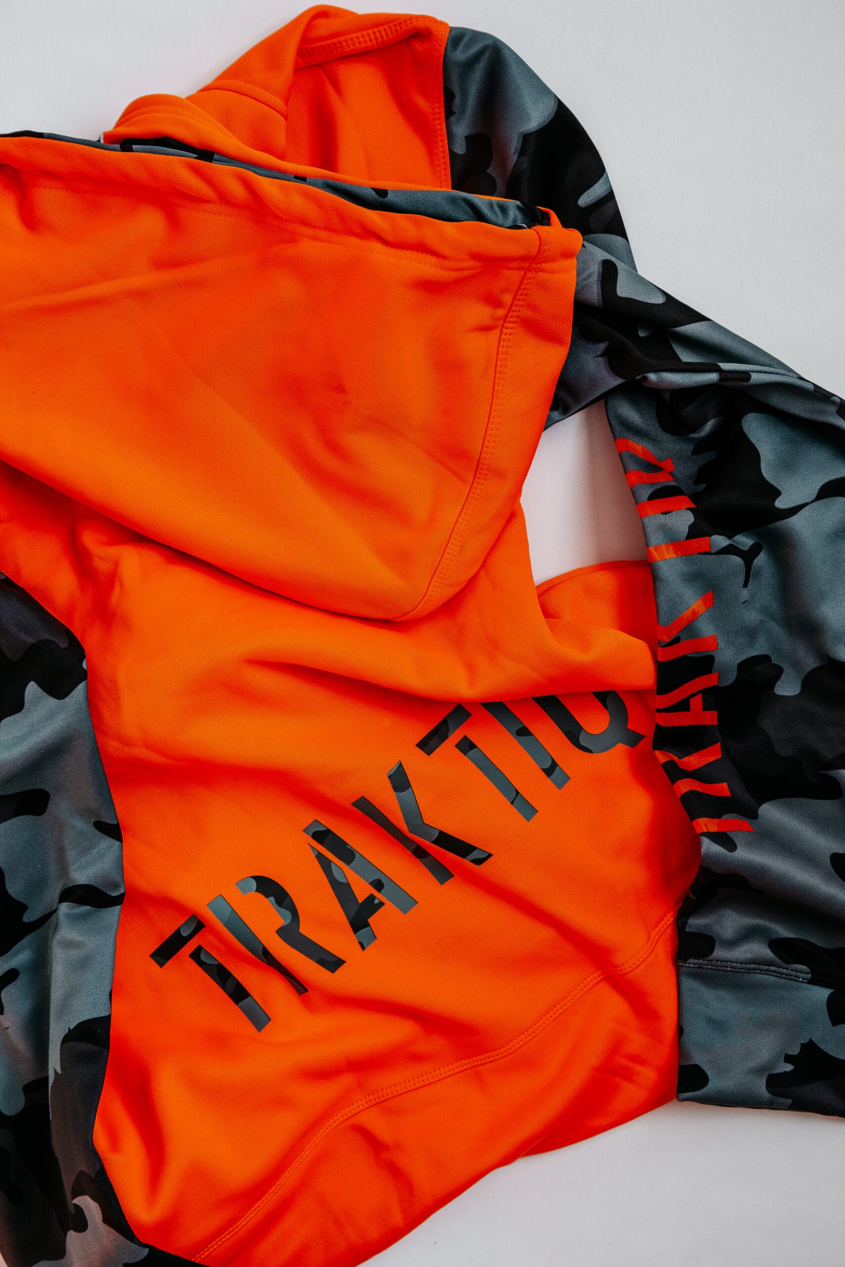 Orange hooded jacket (zip)