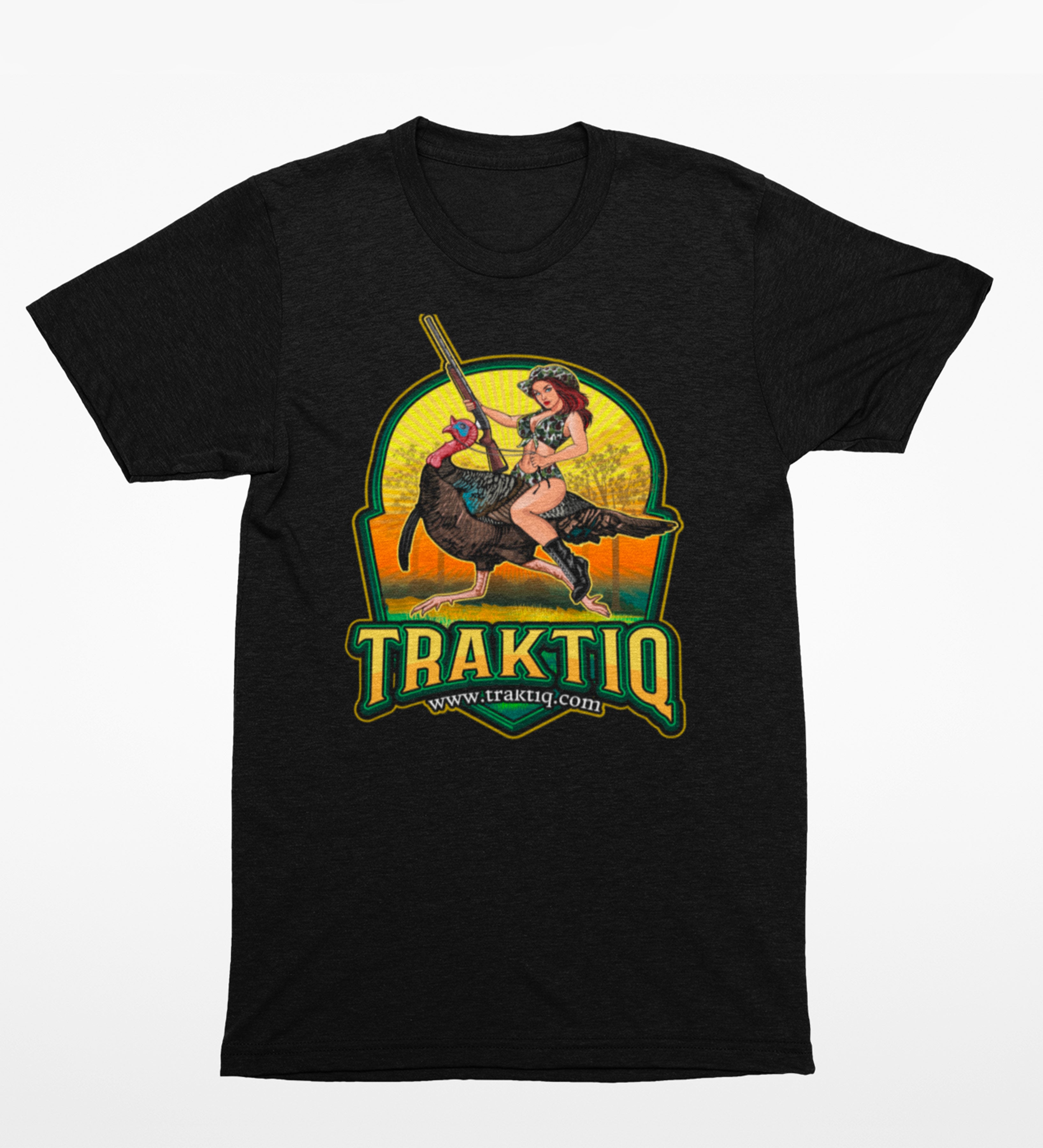T-Shirt noir - Pinup dindon