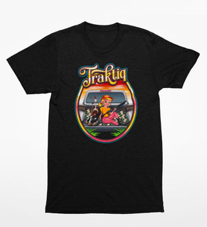 T-Shirt noir - enfant - mini chasseuse et son compagnon