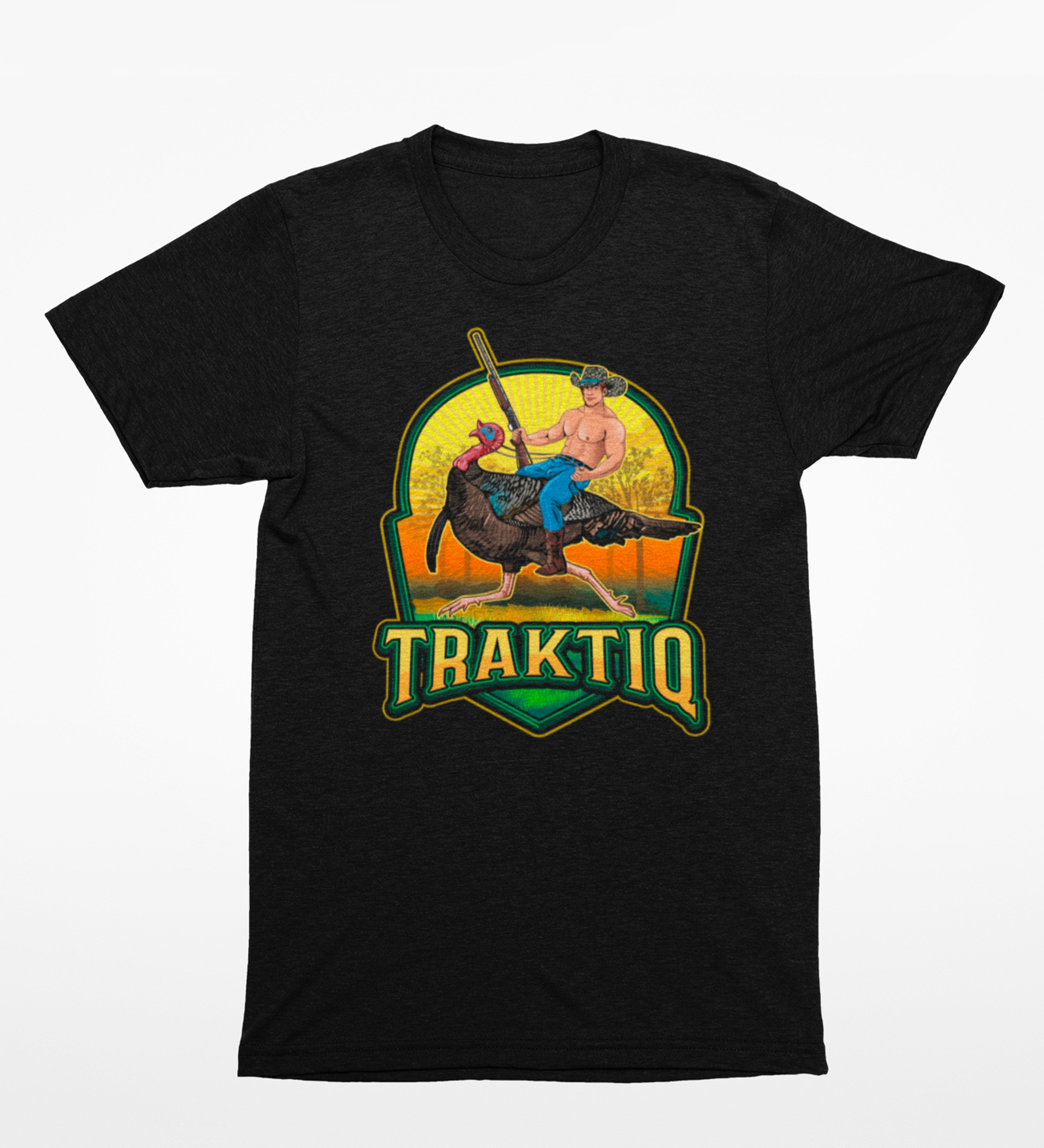 T-Shirt noir - Cowboy dindon